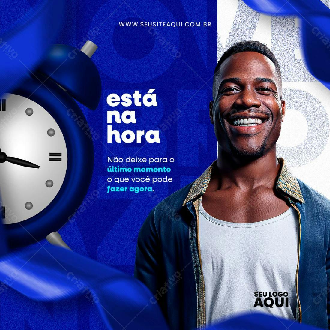 Postagem para Redes Sociais em tons azuis PSD Editável