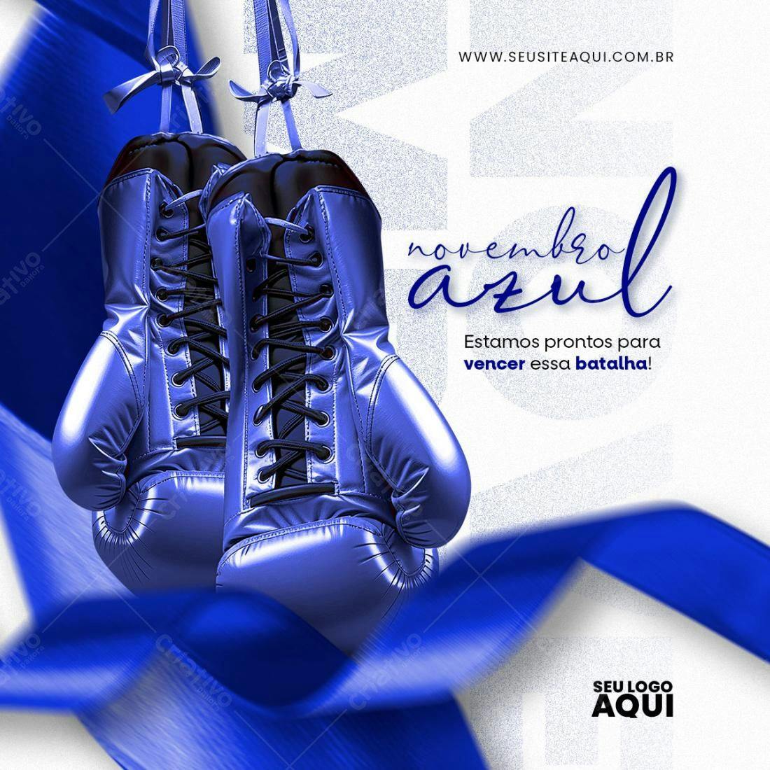 Post para Novembro Azul PSD Editável