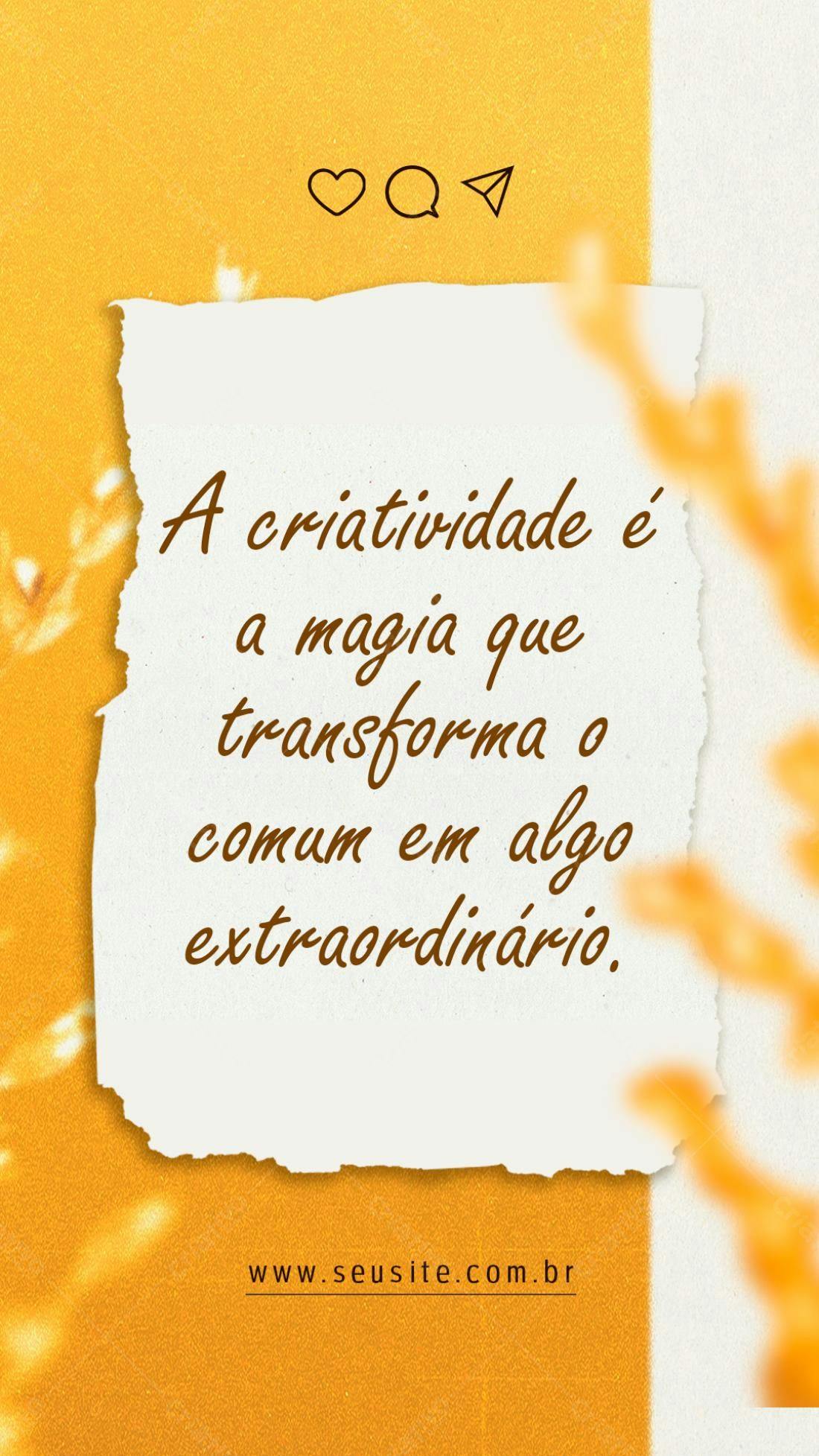 Post para Instagram com Frase Motivacional PSD Editável