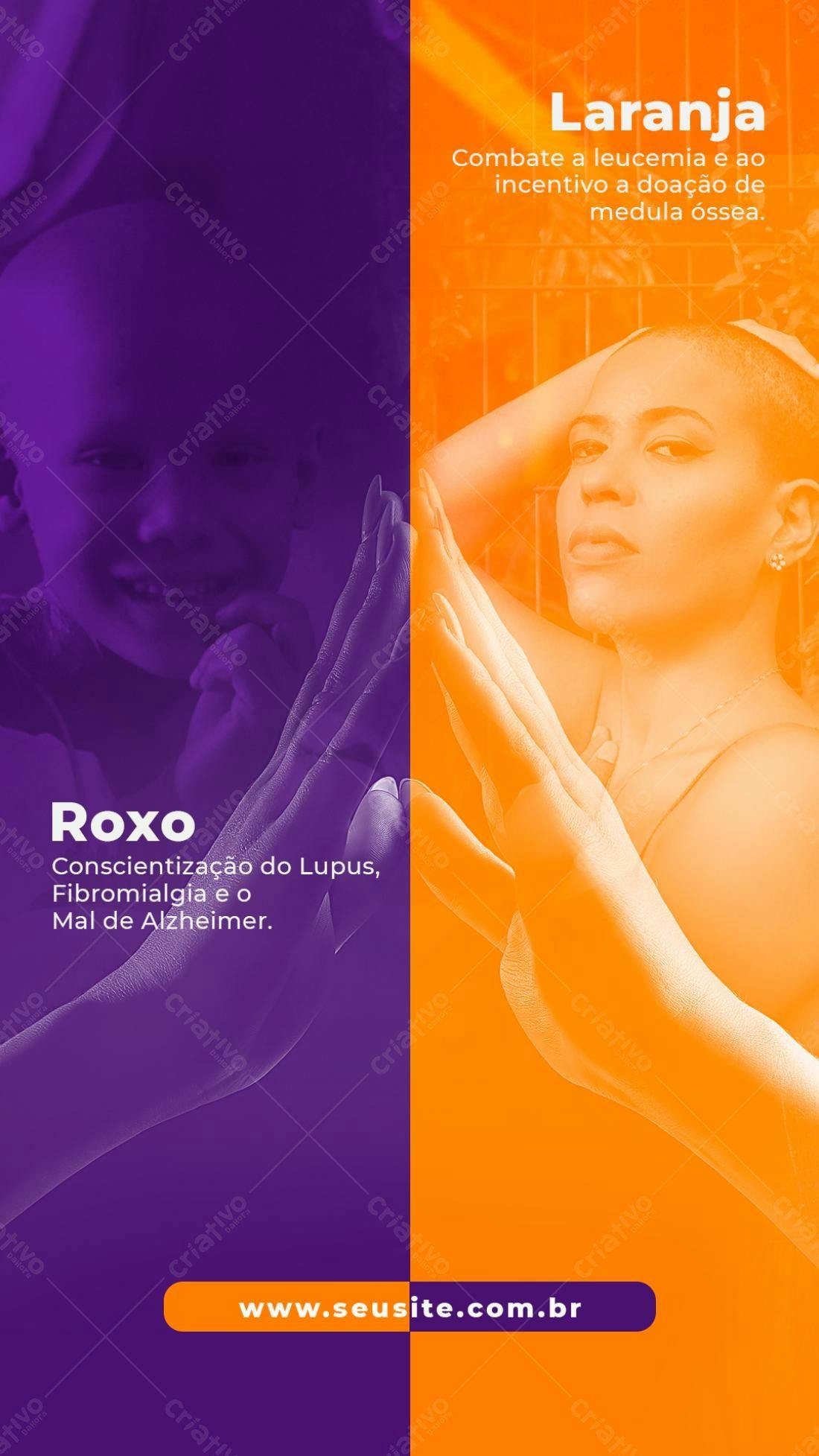 Flyer para Conscientização de Doenças PSD Editável