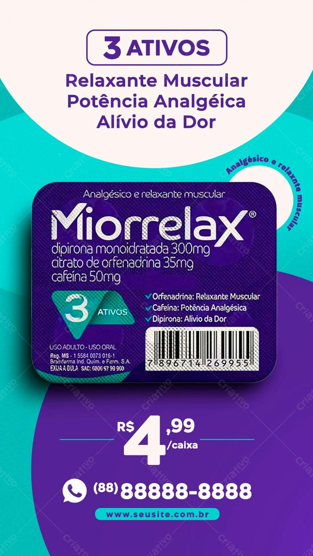 Stories Miorrelax Relaxante Muscular E Alívio Da Dor Farmácia Social Media Psd Editável