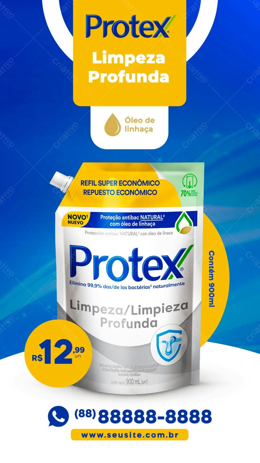 Embalagem de Refil Protetex PSD Editável