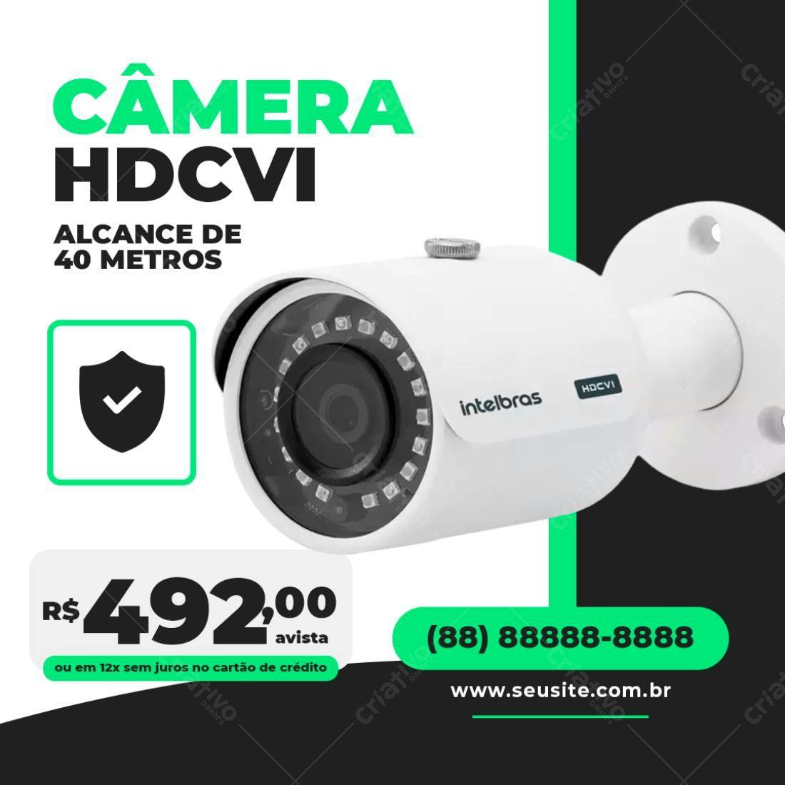 Anúncio Câmera Intelbras HD-CVI PSD Editável