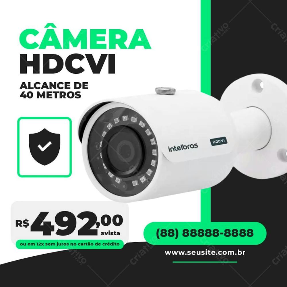 Camera Hdcvi Intelbras Loja De Equipamentos De Vigilância Psd Editável