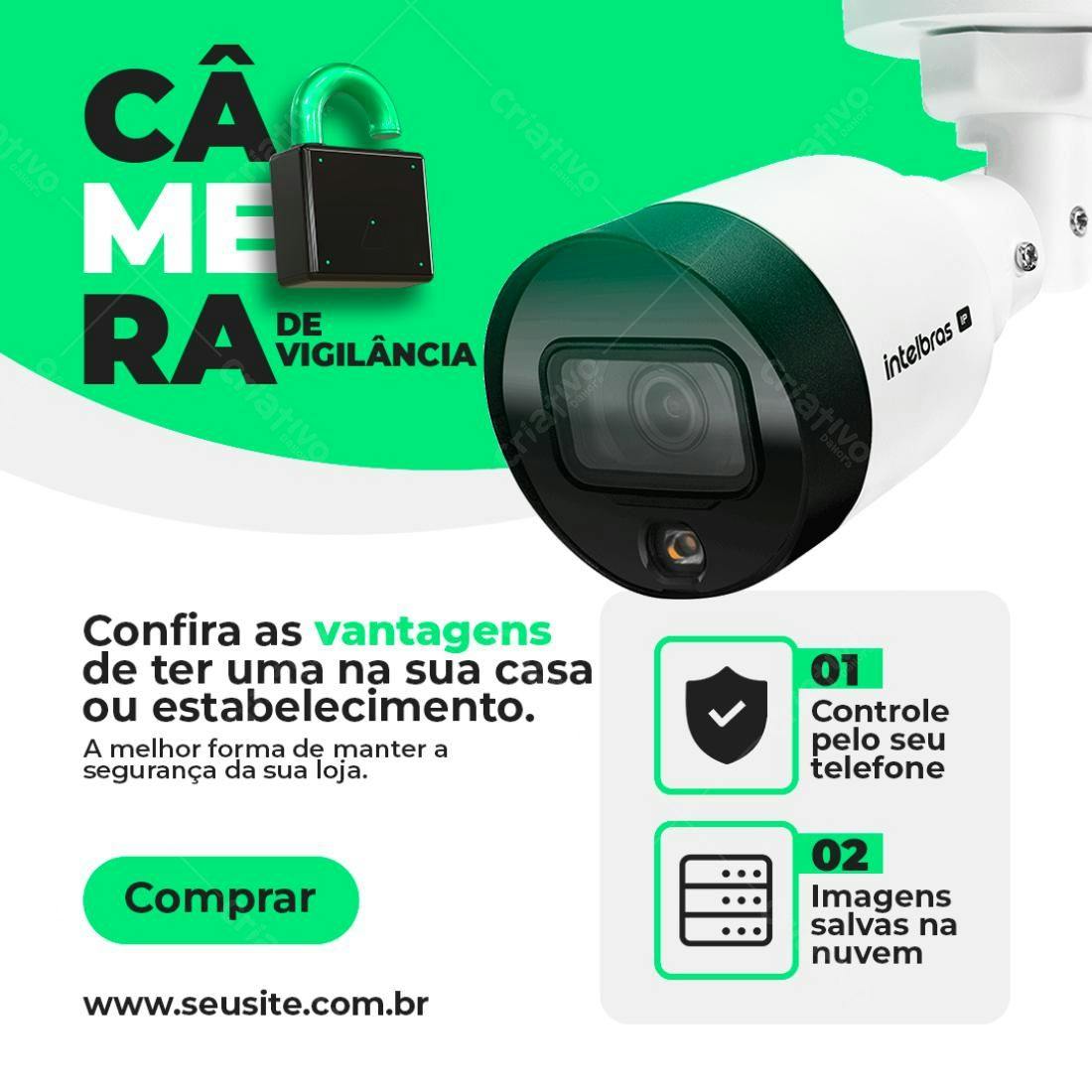 Banner Segurança Residencial e Comercial PSD Editável
