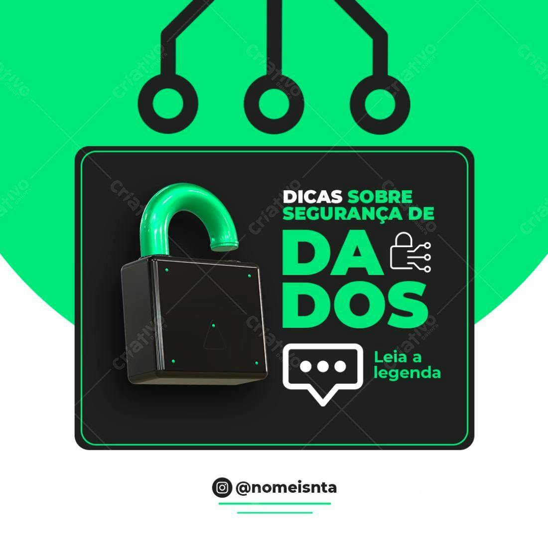 Post para Segurança de Dados PSD Editável