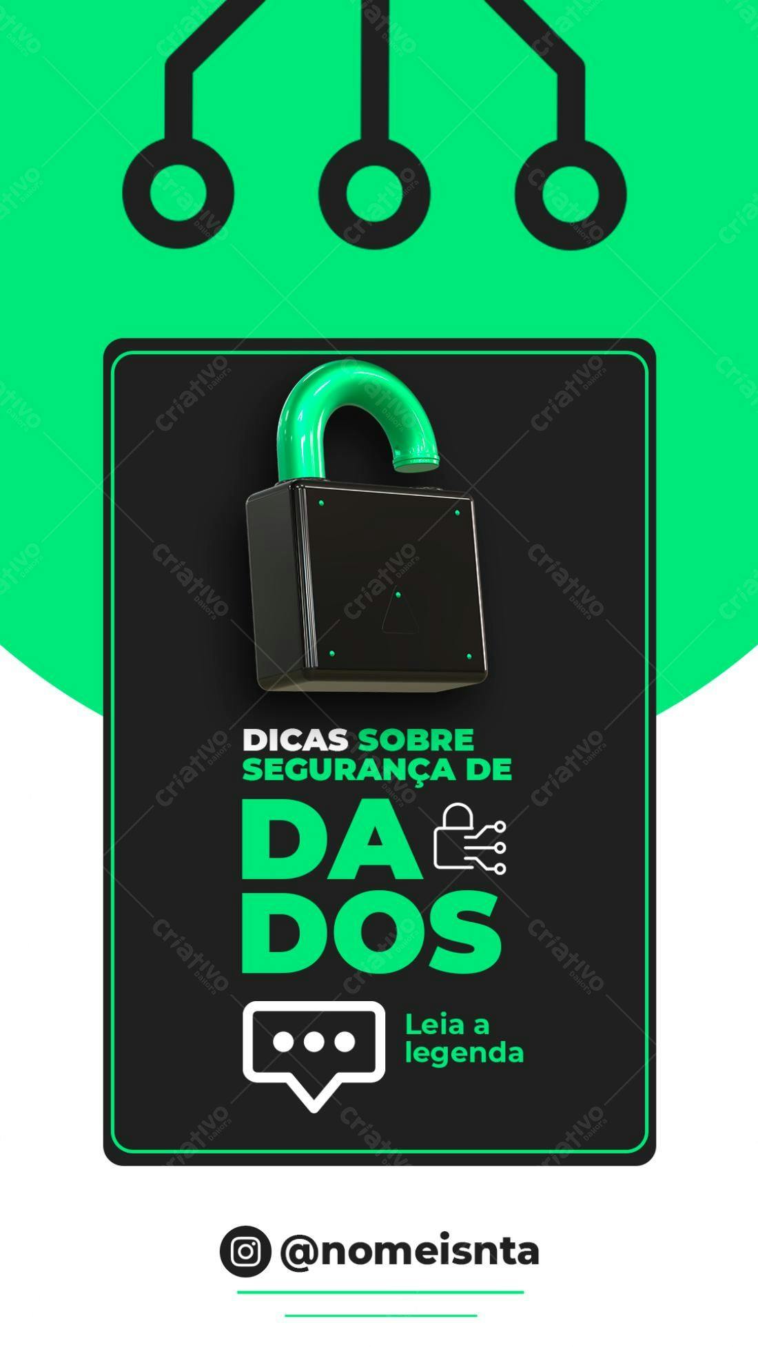 Post para Segurança de Dados PSD Editável