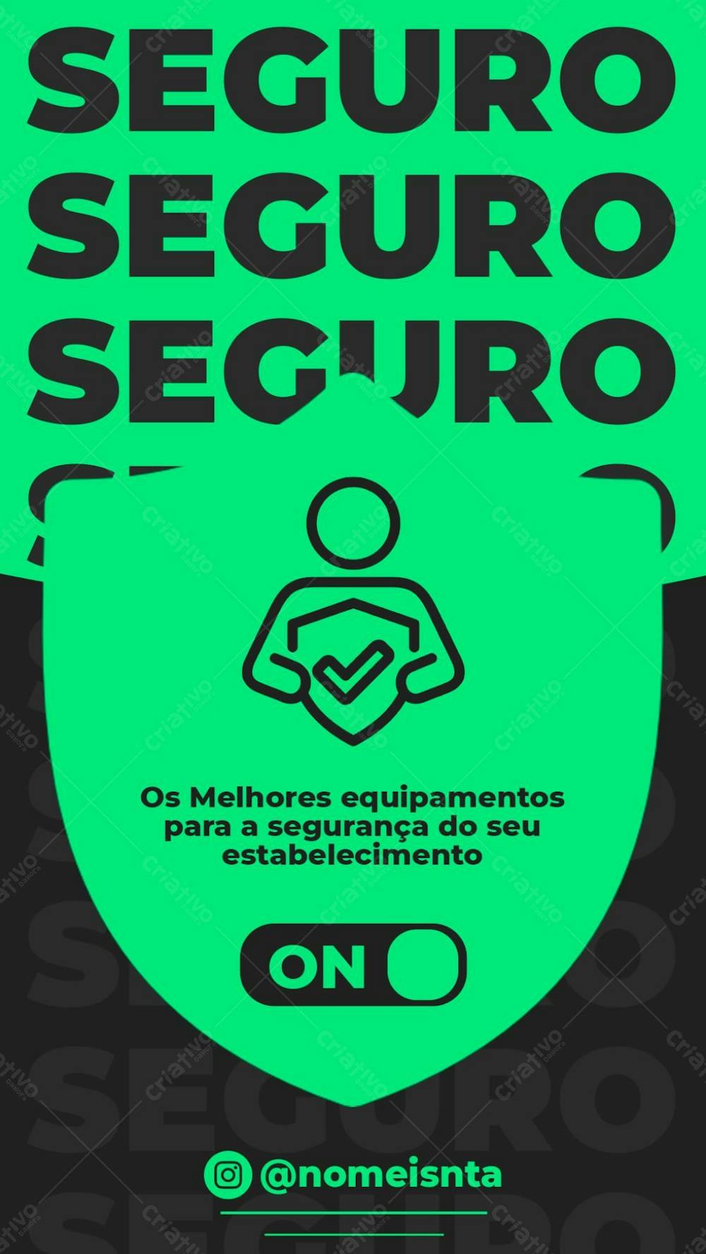 Stories Frase Social Media Loja De Equipamentos De Vigilância Psd Editável