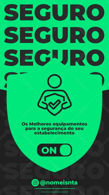 Stories frase social media loja de equipamentos de vigilância psd editável