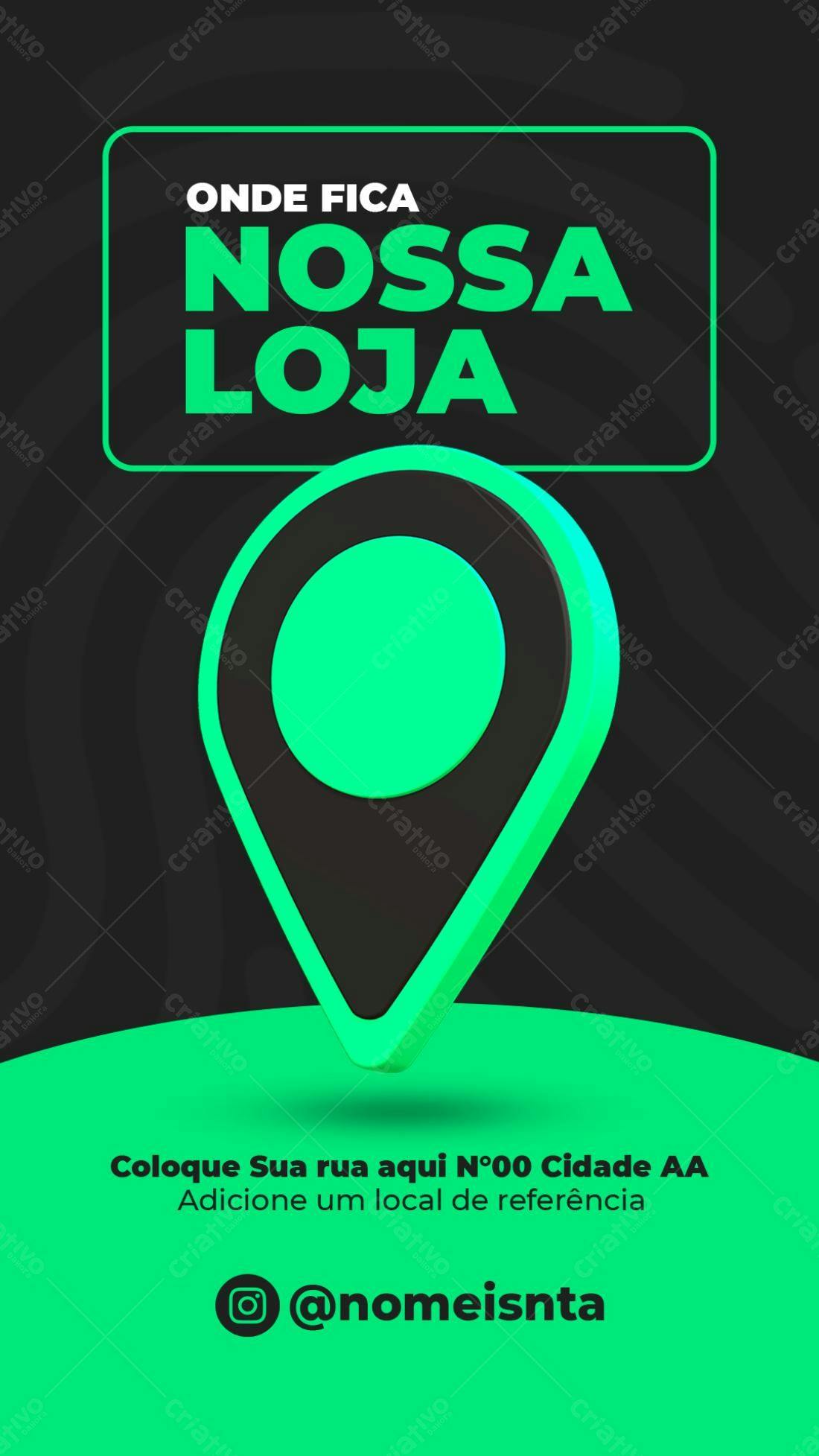 Flyer Localização Loja PSD Editável