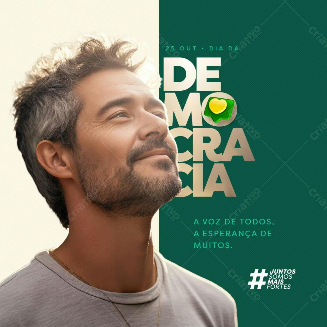 Flyer Dia da Democracia PSD Editável