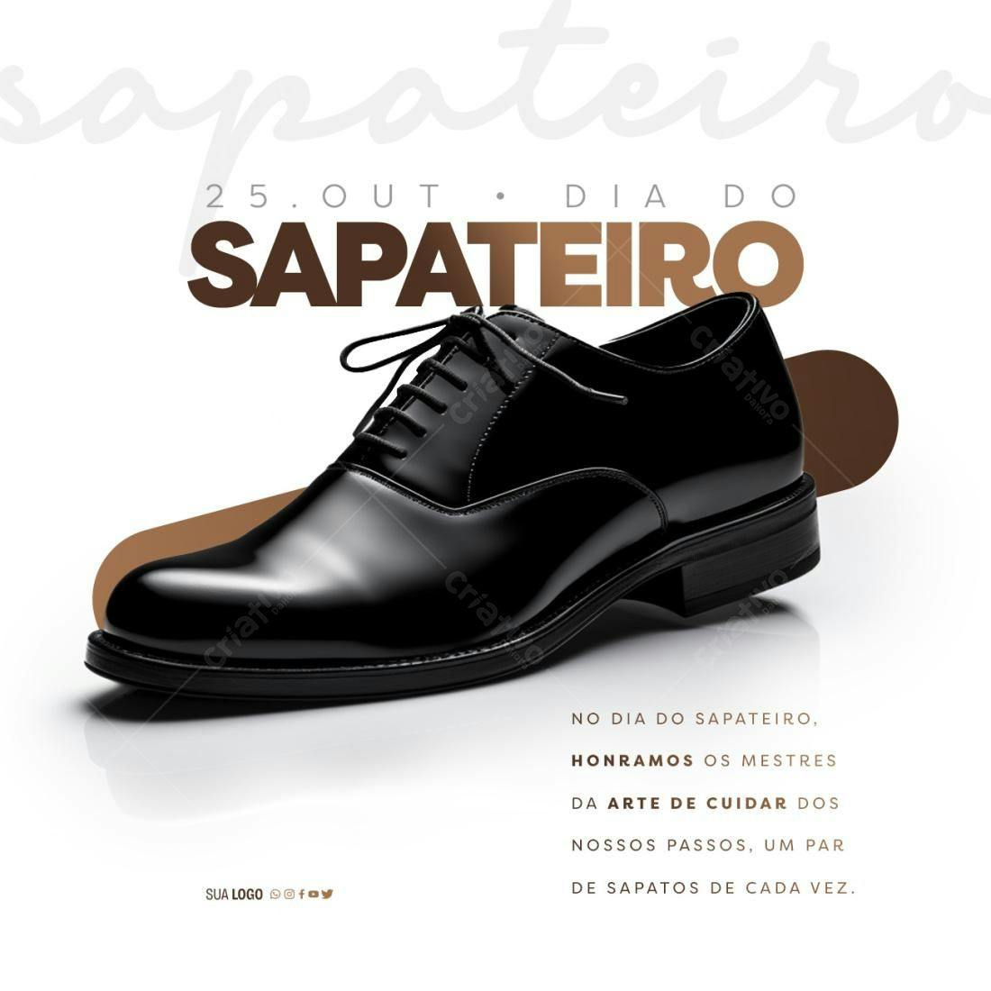 Flyer Dia do Sapateiro PSD Editável