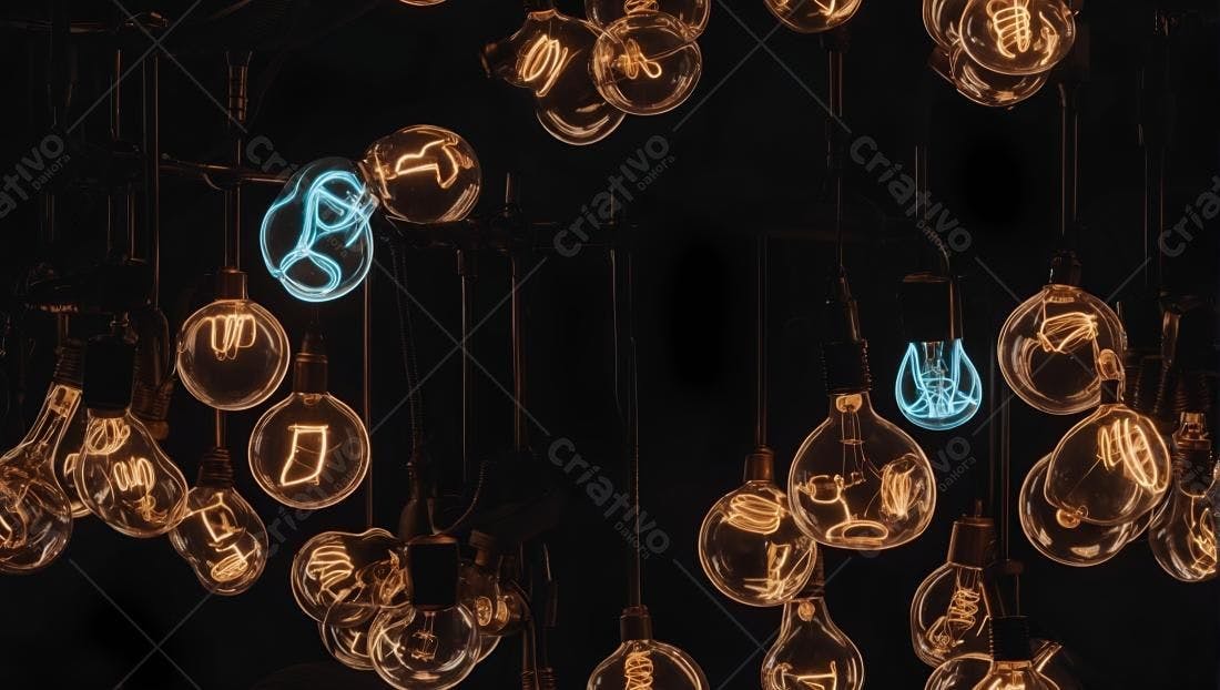 Textura Lâmpadas Filamento para Fundo