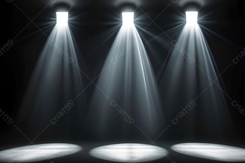 Luz clara iluminando o palco