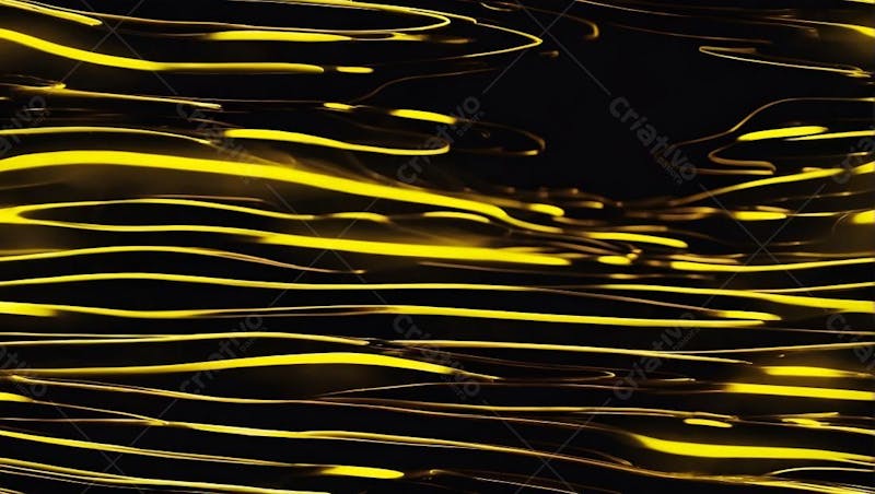 Neon amarelo em ondas efeito para composição de cena