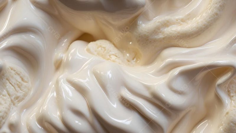 Textura de massa de sorvete branca baunilha leite