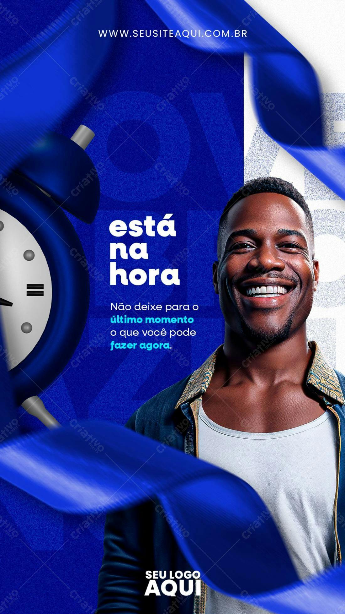 Flyer Motivação Ação Agora PSD Editável