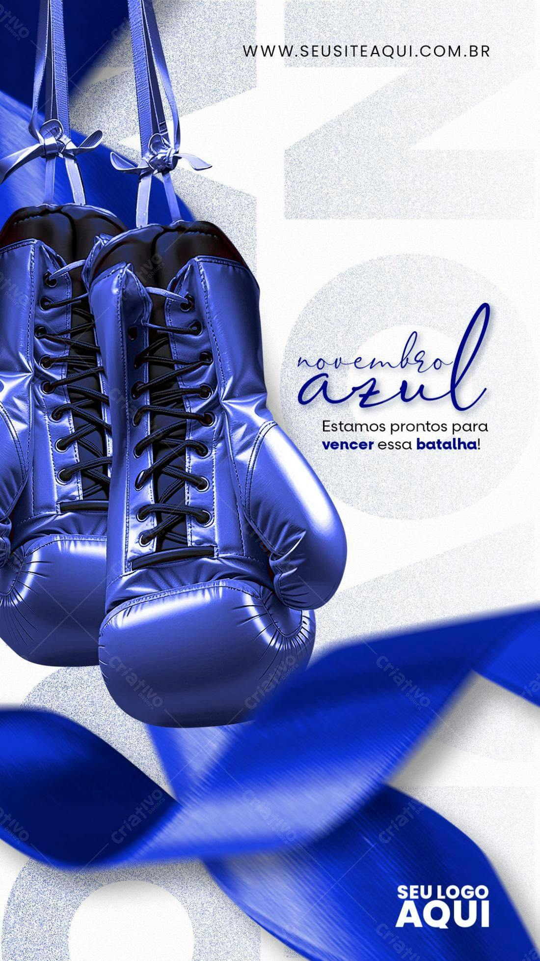 Flyer Novembro Azul PSD Editável