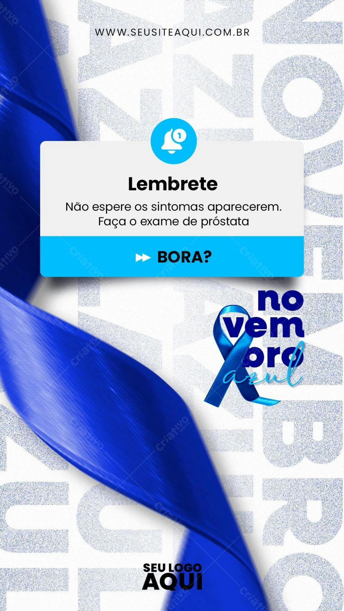Post para Novembro Azul PSD Editável