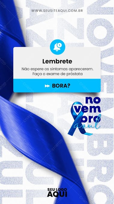 Story psd | novembro azul | social media | apoie essa causa