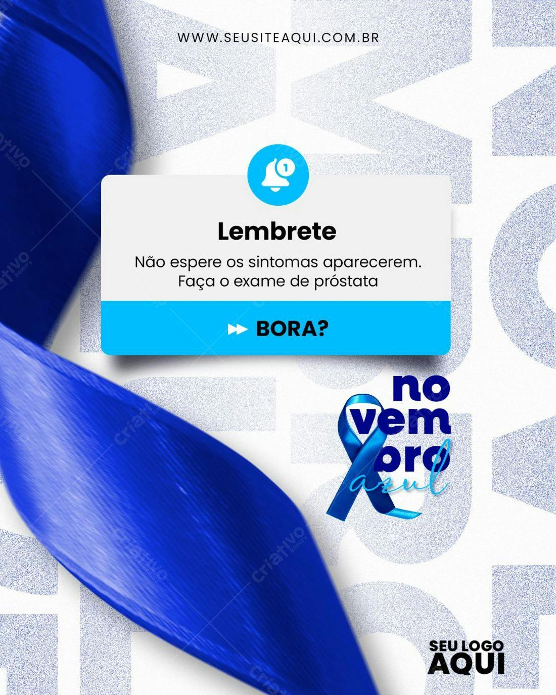 Post para Novembro Azul PSD Editável