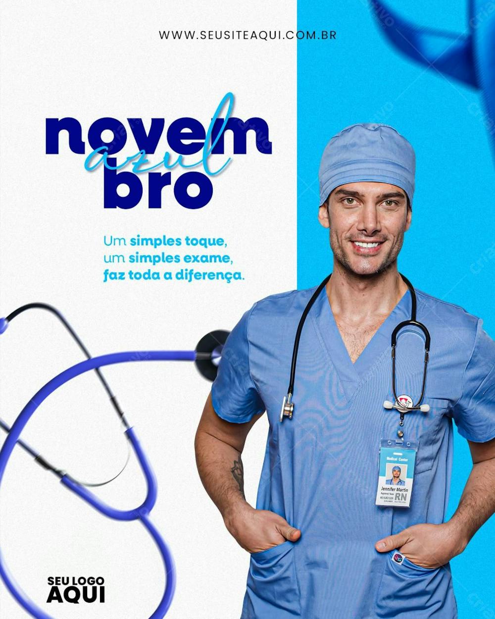 FEED PSD | NOVEMBRO AZUL | SOCIAL MEDIA | APOIE ESSA CAUSA