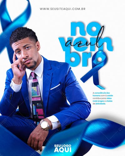FEED PSD | NOVEMBRO AZUL | SOCIAL MEDIA | APOIE ESSA CAUSA