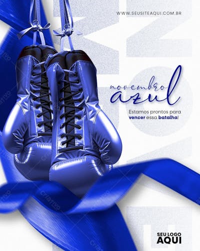 FEED PSD | NOVEMBRO AZUL | SOCIAL MEDIA | APOIE ESSA CAUSA
