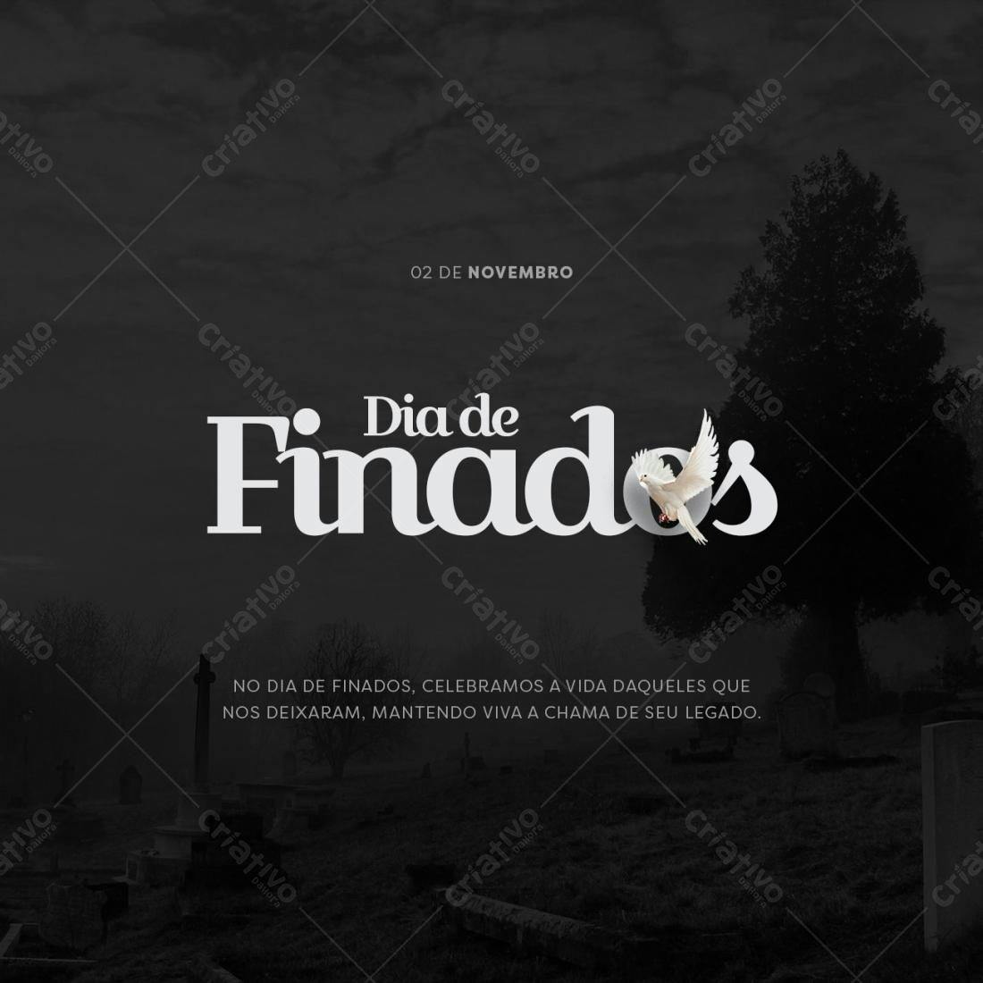 Flyer Dia de Finados PSD Editável