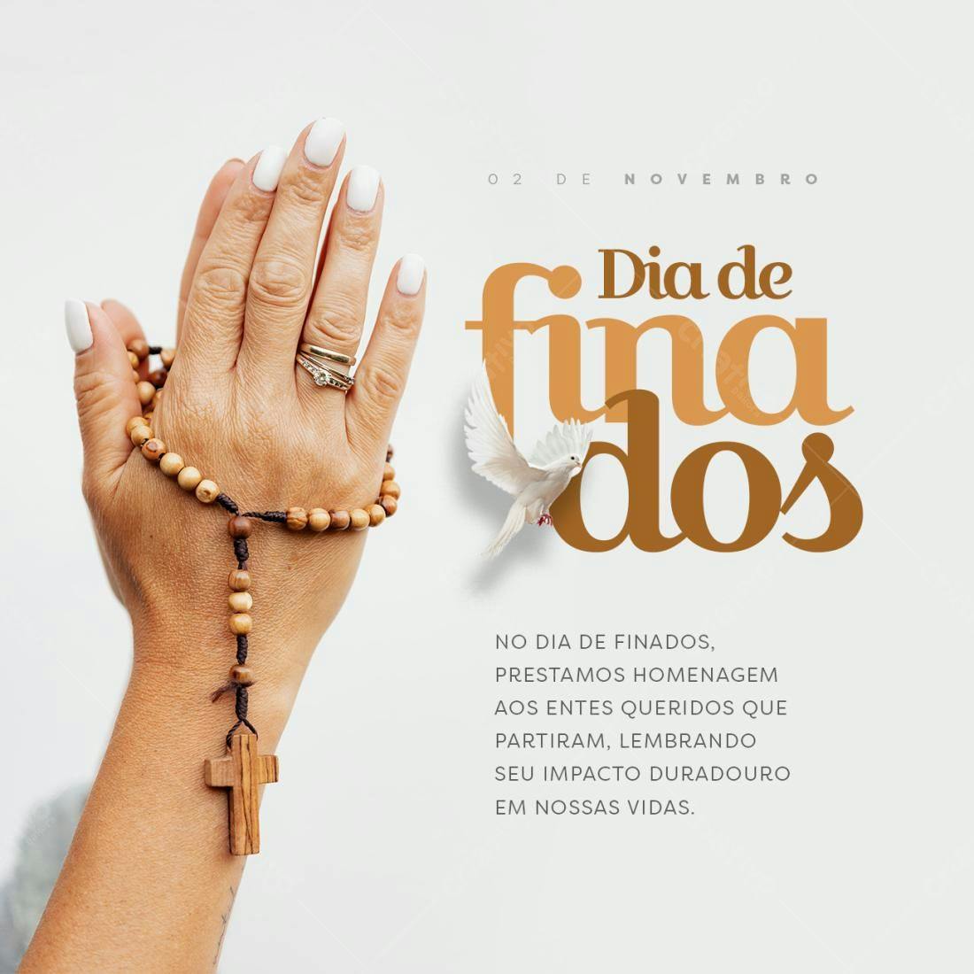 Postagem Dia de Finados PSD Editável