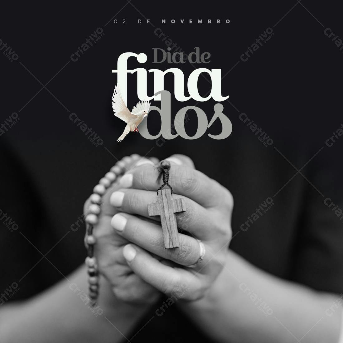 Post para Dia de Finados PSD Editável