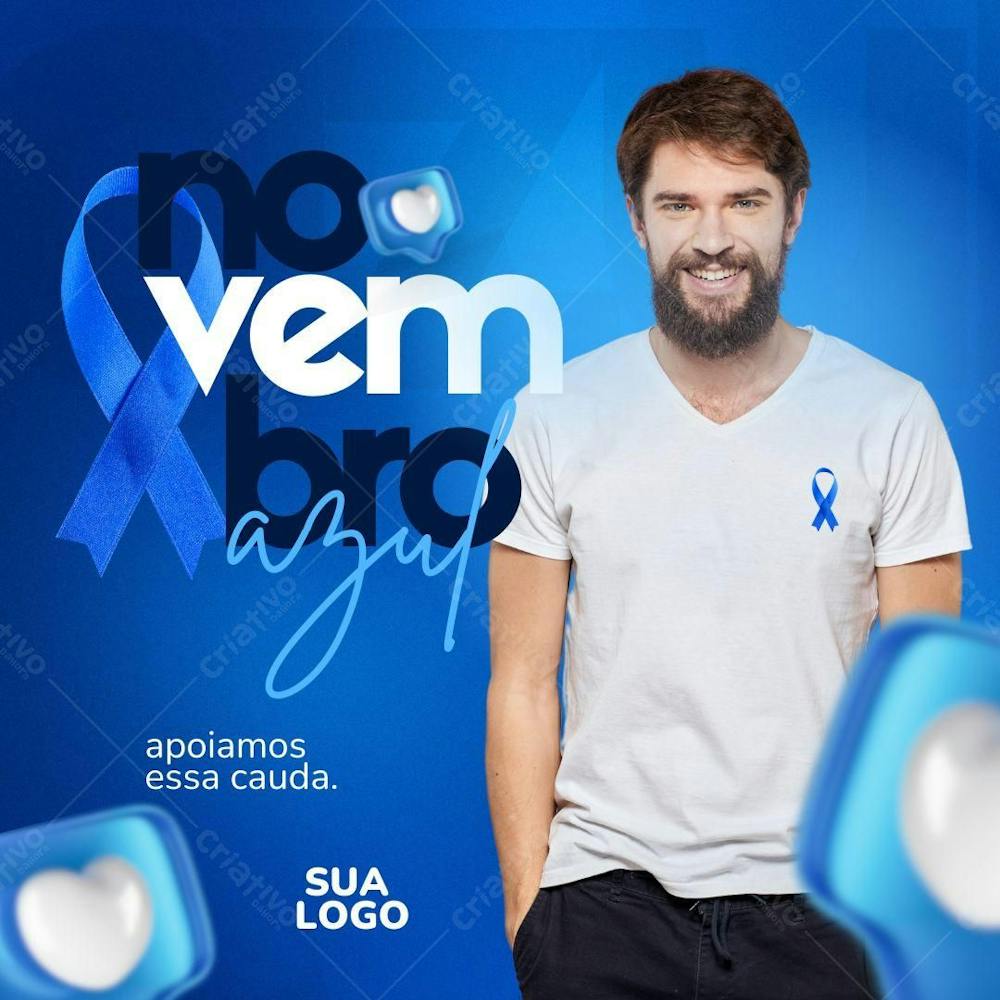 Arquivo em Canva Novembro Azul