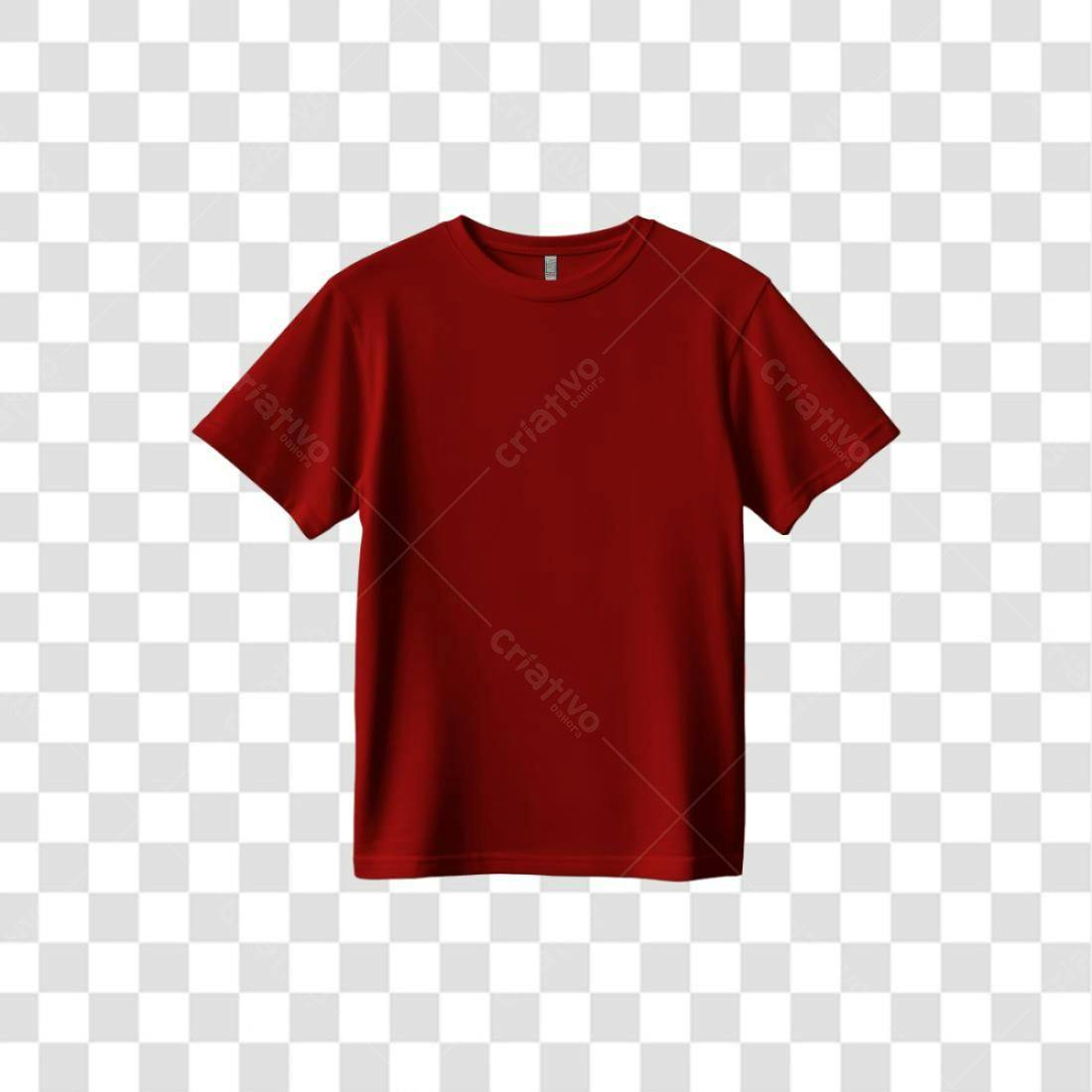 Mockup Camiseta Vermelha PNG com fundo transparente