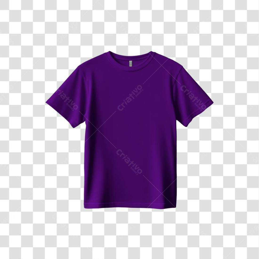 Mockup camiseta roxa PNG com fundo transparente