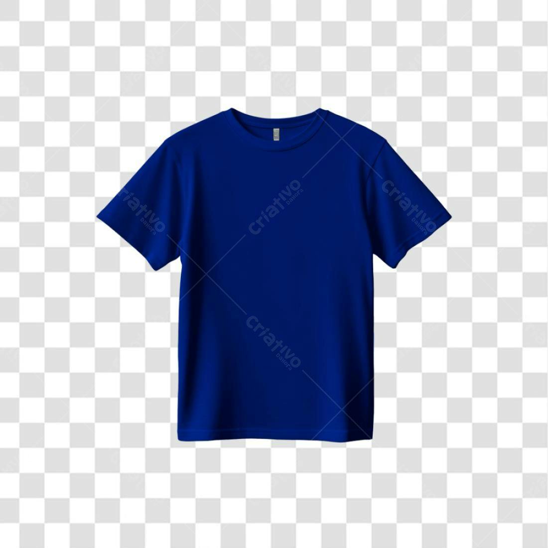 Mockup Camiseta Azul PNG com fundo transparente