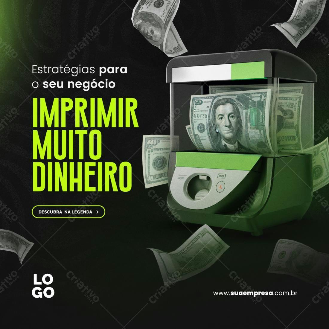 Banner para Negócios Lucrativos PSD Editável