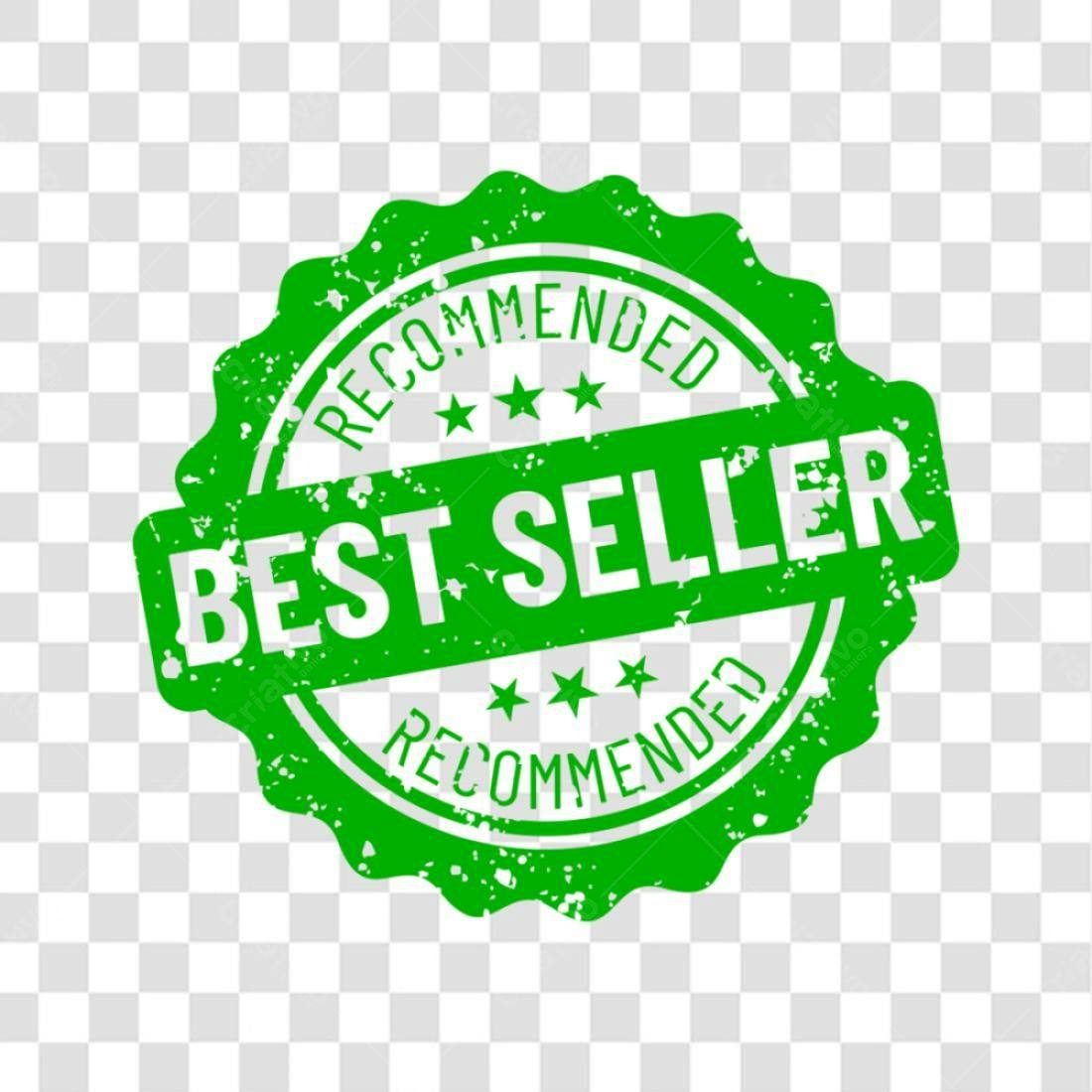 Selo Best Seller Verde PNG com fundo transparente