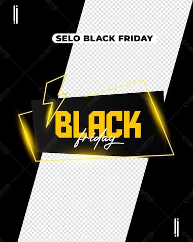 Selo black friday | elemento 3d