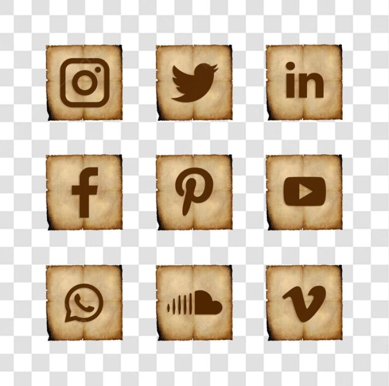 Medieval social network icons png grátis icones redes sociais