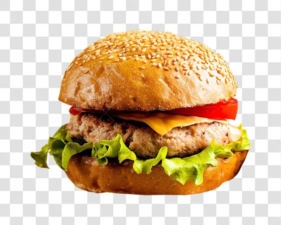 Hamburguer Burguer Com Queijo Png Grátis Free
