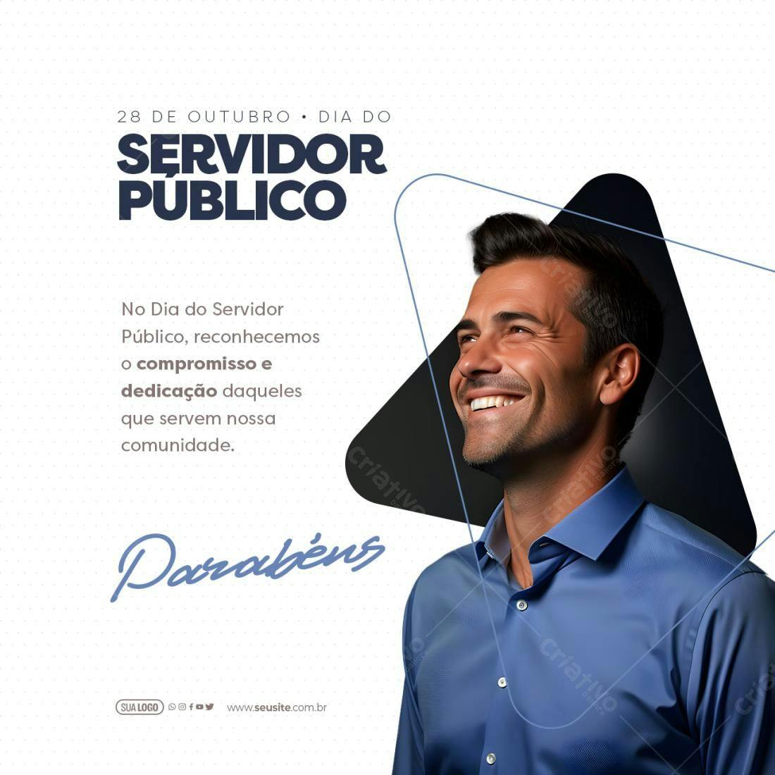 Postagem Dia do Servidor Público PSD Editável
