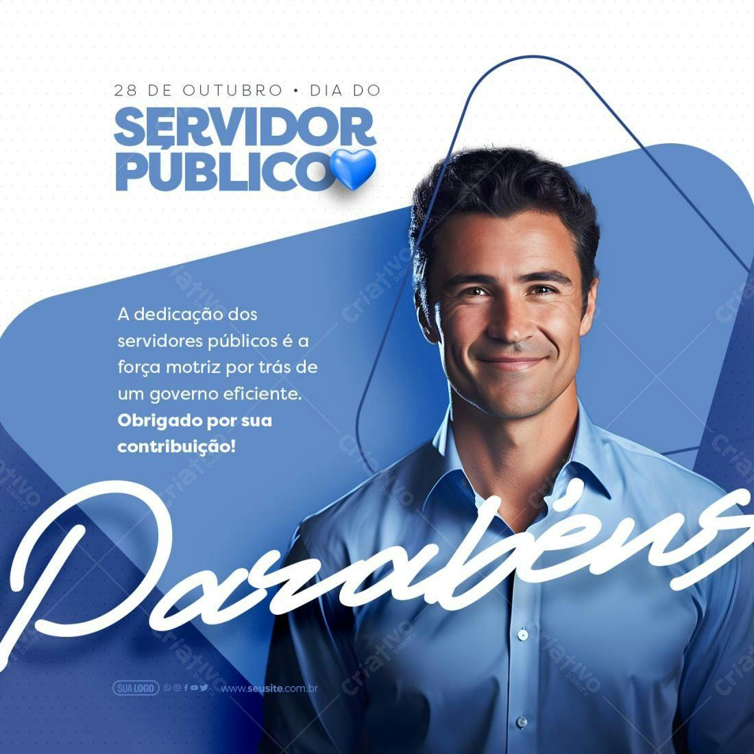 Postagem Dia do Servidor Público PSD Editável
