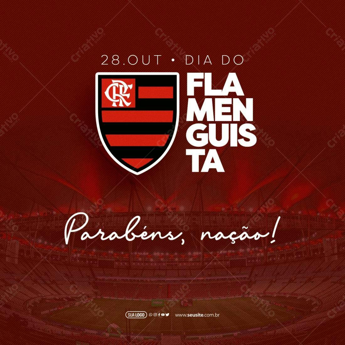 Postagem Dia do Flamengo PSD Editável