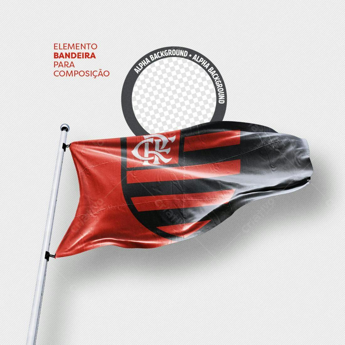Bandeira Flamengo PNG com fundo transparente