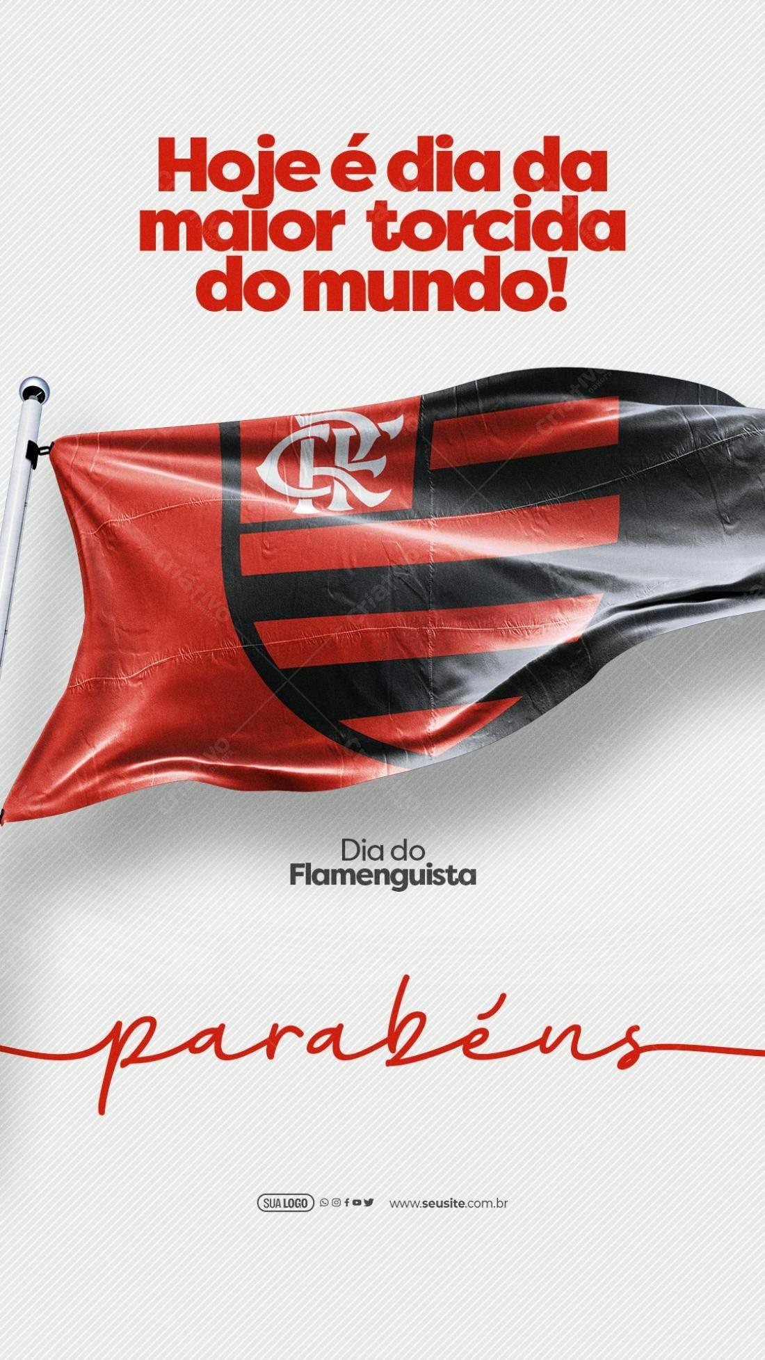 Flyer Dia do Flamenguista PSD Editável