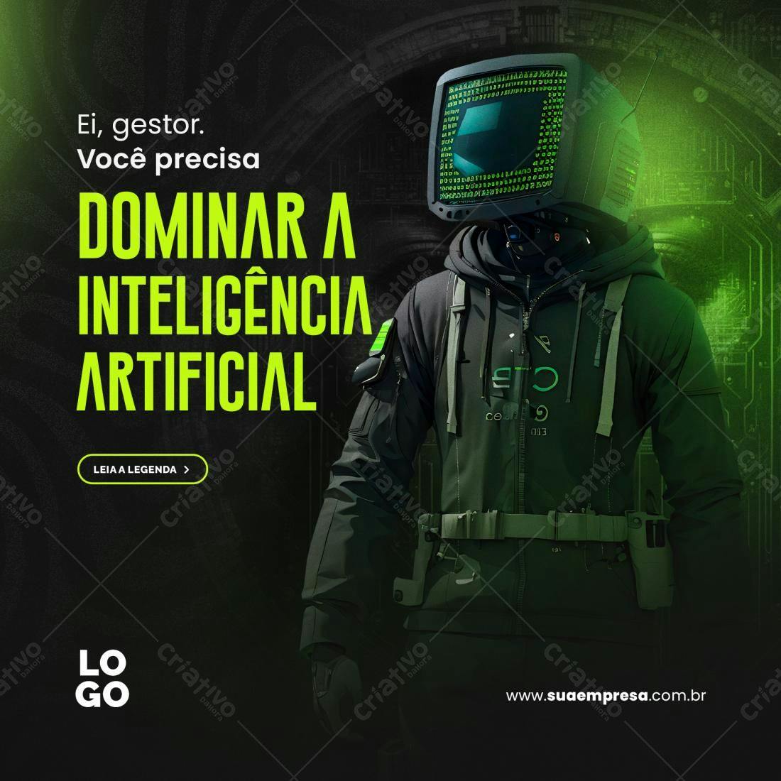 Banner Inteligência Artificial PSD Editável