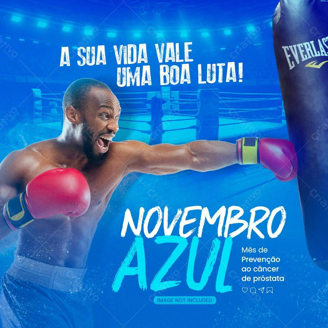 Flyer Novembro Azul PSD Editável