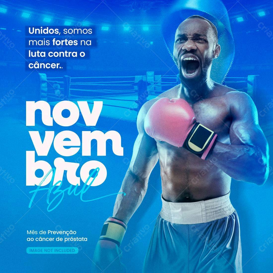Flyer Novembro Azul PSD Editável