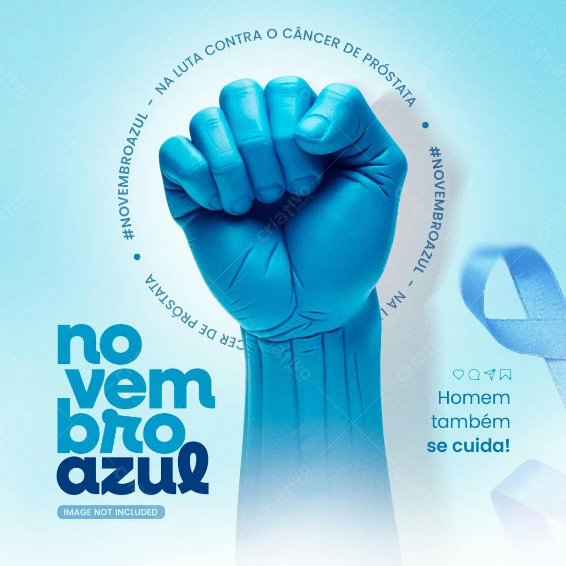 Post para Novembro Azul PSD Editável
