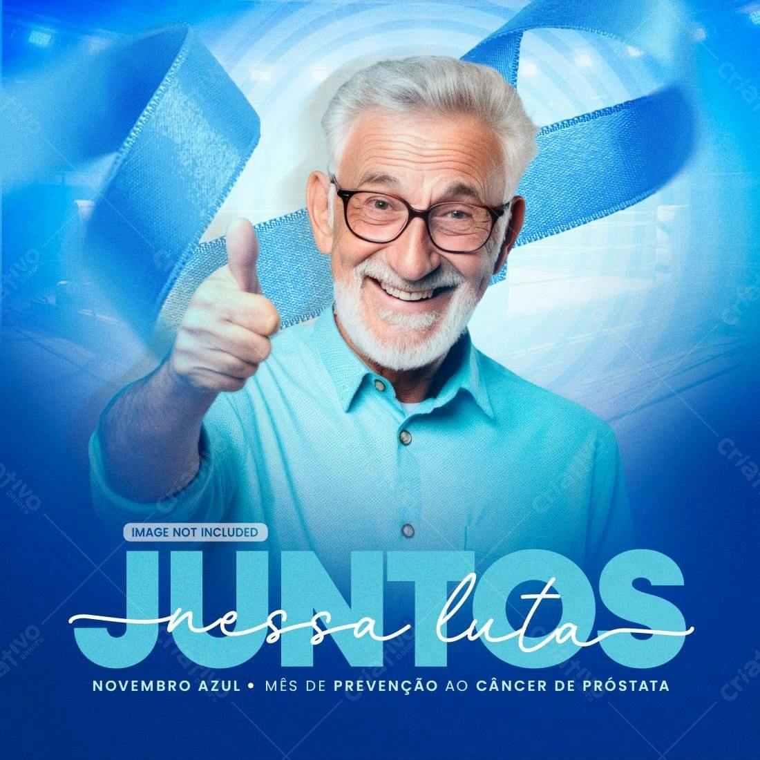 Flyer Novembro Azul PSD Editável